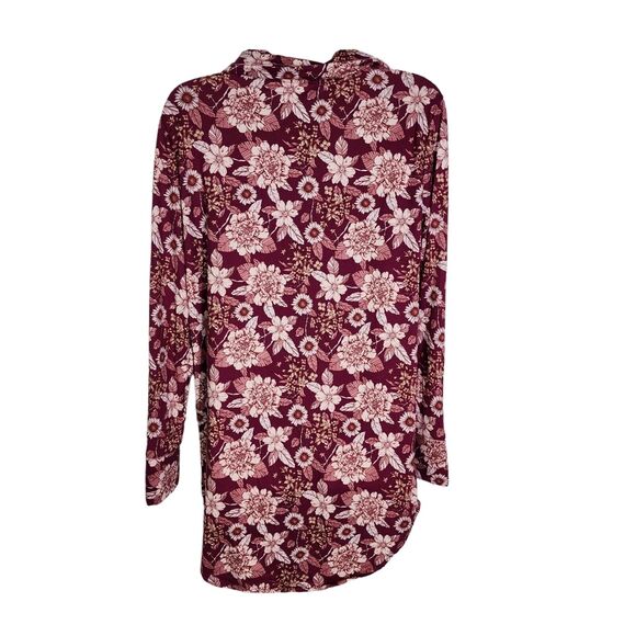 Thalia Sodi Women Sleep Shirt PJs Pajama Nightgown Top Medium Pink Floral Pocket - Picture 2 of 9